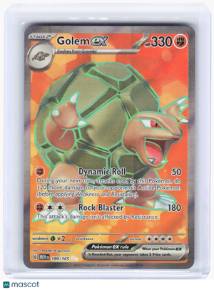2023 Pokemon—Golem ex #189/165 Scarlet & Violet 151—Ultra Rare Foil