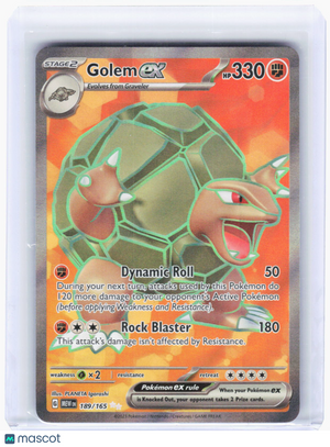 2023 Pokemon—Golem ex #189/165 Scarlet & Violet 151—Ultra Rare Foil