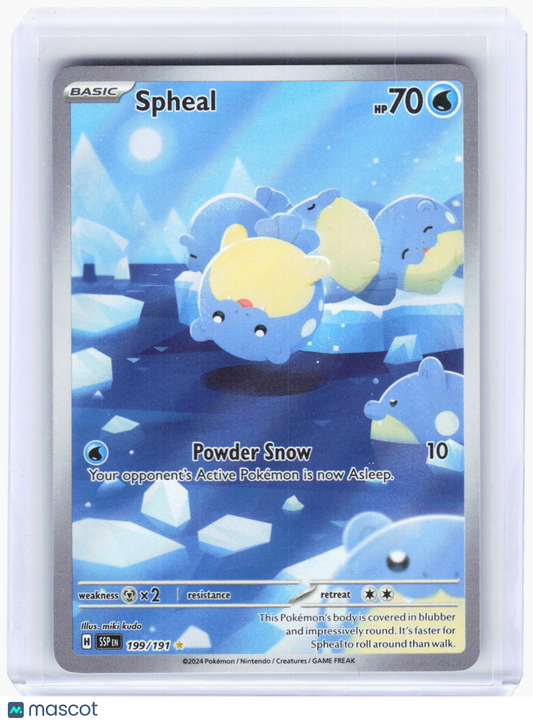 2024 Pokemon—Spheal #199/191 Surging Sparks—Illustration Rare Foil