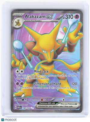 2023 Pokemon—Alakazam ex #188/165 Scarlet & Violet 151—Ultra Rare Foil