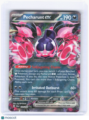 2024 Pokemon—Pecharunt ex #39/64 Shrouded Fable—Double Rare Foil