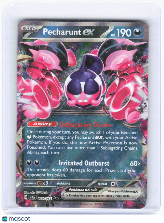 2024 Pokemon—Pecharunt ex #39/64 Shrouded Fable—Double Rare Foil