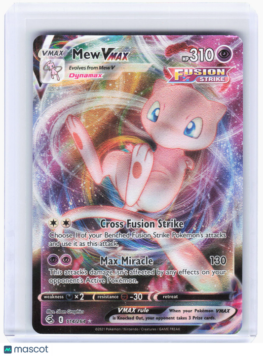 2022 Pokemon—Mew VMAX #114/264 Fusion Strike—Ultra Rare Foil