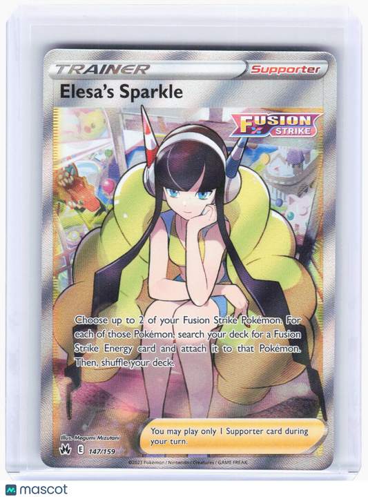 2023 Pokemon—Elesa's Sparkle (Full Art) #147/159 Crown Zenith—Ultra Rare Foil