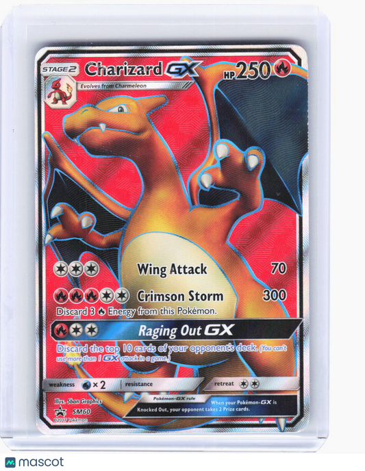 2017 Pokemon—Charizard GX #SM60 SM Promos—Black Star Promo Foil (MP)