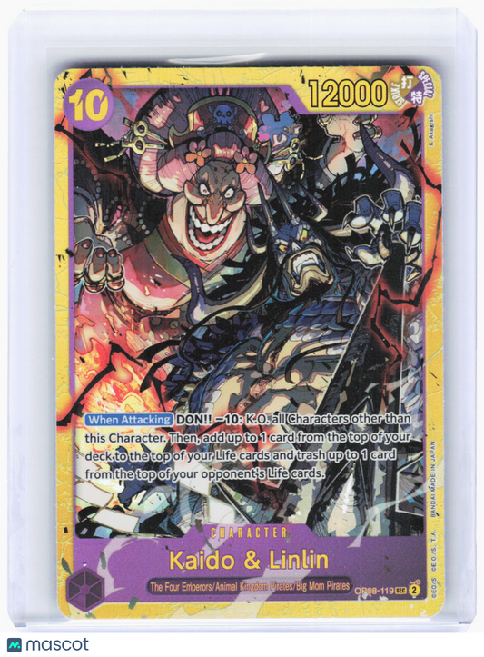 2024 One Piece Card Game—Kaido & Linlin #OP08-119 Two Legends—Secret Rare Foil