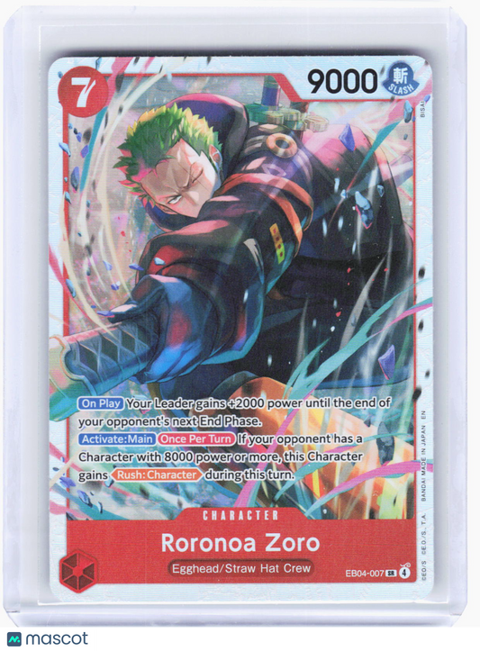 2024 One Piece Card Game—Roronoa Zoro #EB04-007 (OP15-EB04)—Super Rare Foil