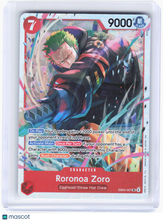 2024 One Piece Card Game—Roronoa Zoro #EB04-007 (OP15-EB04)—Super Rare Foil