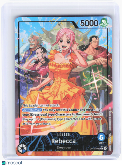 2023 One Piece Card Game—Rebecca (Alt Art) #OP15-039 (OP15-EB04)—Leader Foil