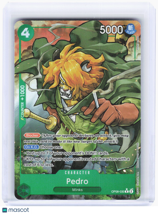 2024 One Piece Card Game—Pedro (Parallel) #OP08-030 Two Legends—Rare Foil