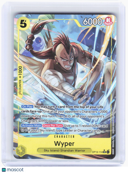 2023 One Piece Card Game—Wyper (Alt Art) #OP15-114 (OP15-EB04)—Super Rare Foil