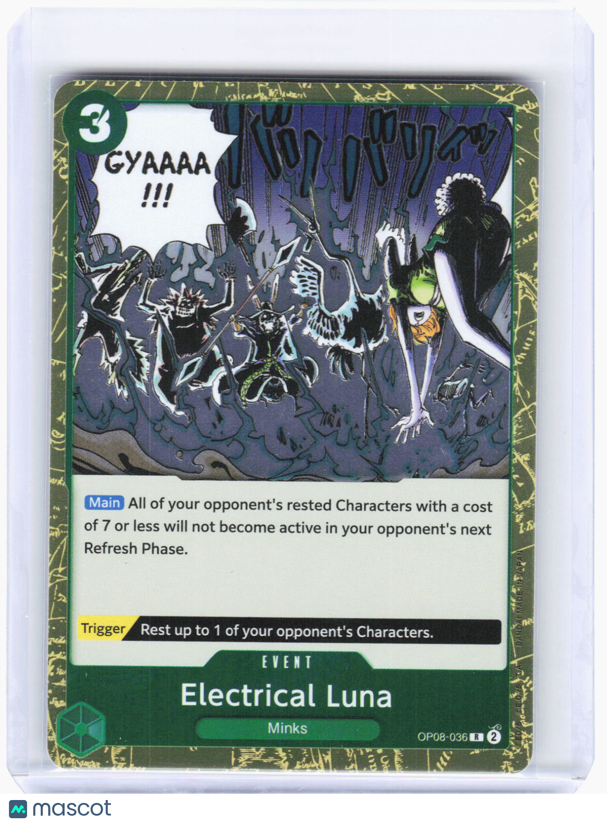 2024 One Piece TCG—Electrical Luna #OP08-036 Two Legends—Rare Foil