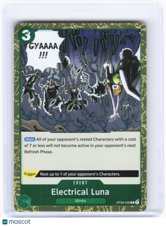 2024 One Piece TCG—Electrical Luna #OP08-036 Two Legends—Rare Foil