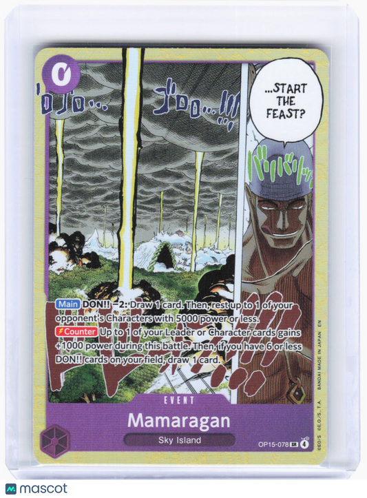 2023 One Piece TCG—Mamaragan #OP15-078 (OP15-EB04)—Super Rare Foil