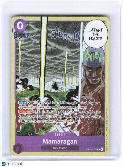 2023 One Piece Card Game—Mamaragan #OP15-078 (OP15-EB04)—Super Rare Foil