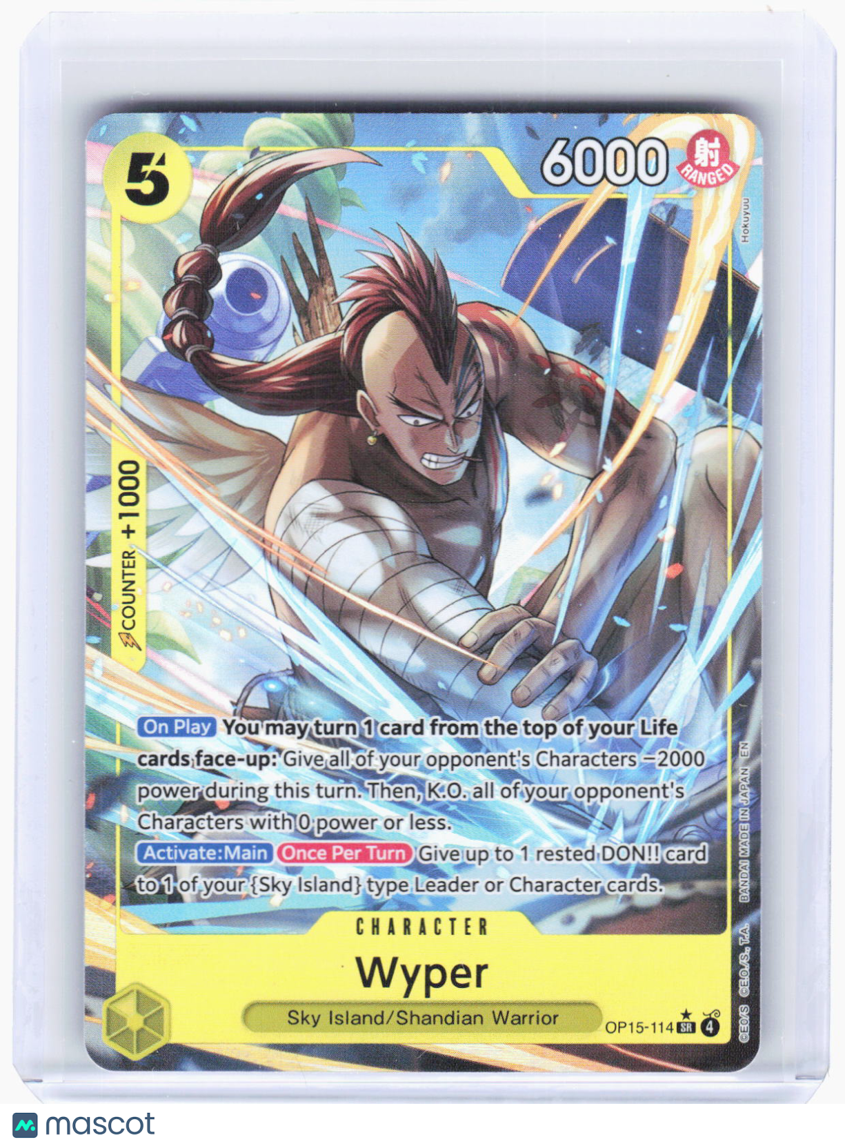 2023 One Piece Card Game—Wyper (Alt Art) #OP15-114 (OP15-EB04)—Super Rare Foil