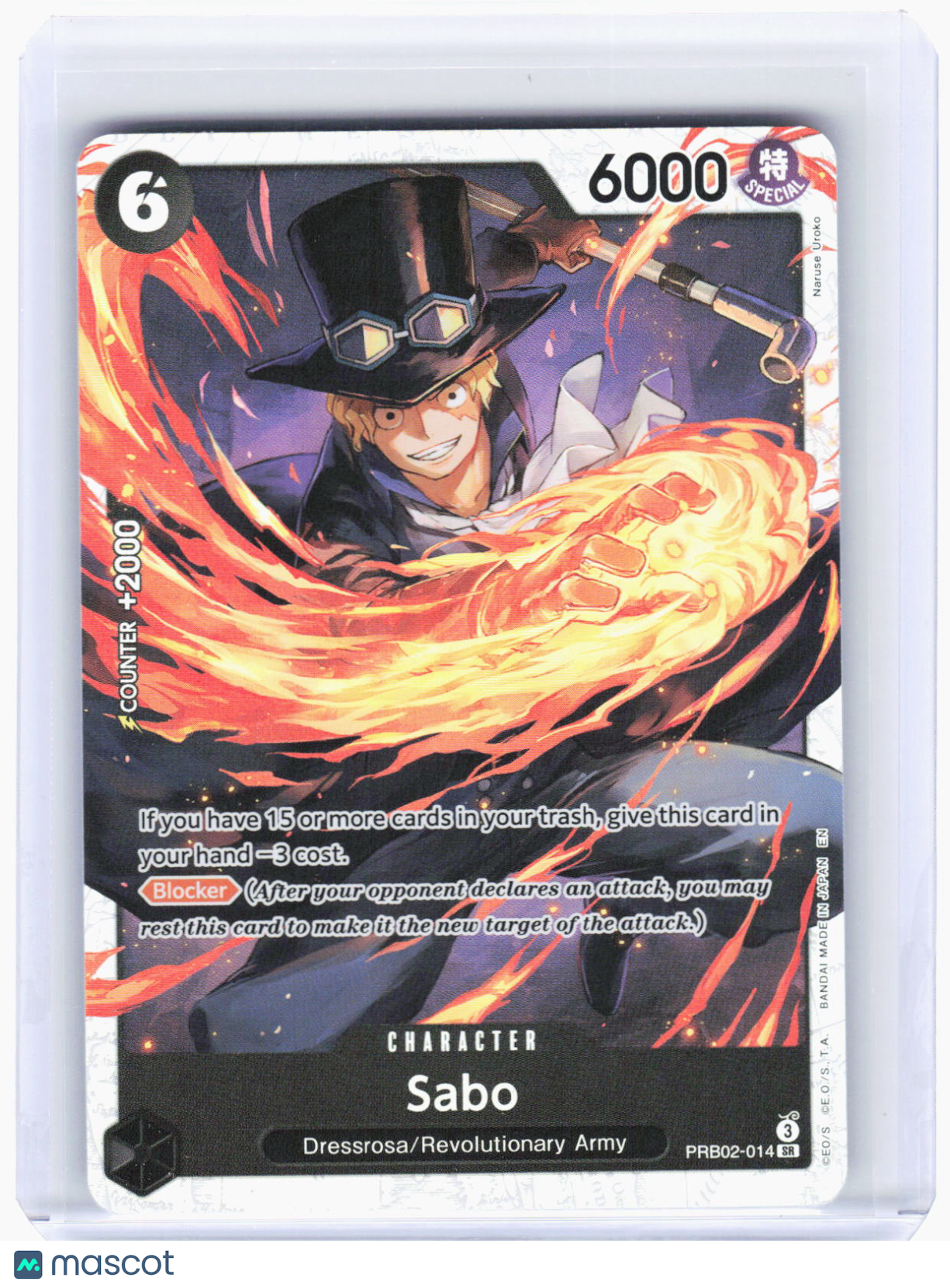 2024 One Piece Card Game—Sabo #PRB02-014 (PRB-02)—Super Rare Foil