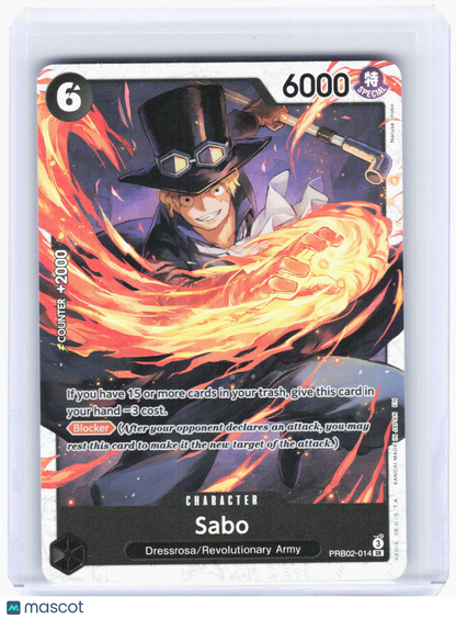 2024 One Piece Card Game—Sabo #PRB02-014 (PRB-02)—Super Rare Foil