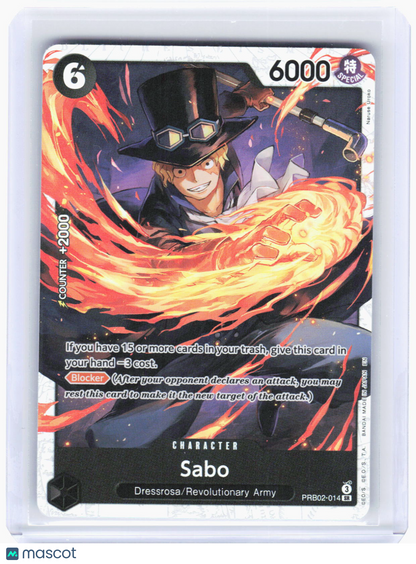 2024 One Piece Card Game—Sabo #PRB02-014 (PRB-02)—Super Rare Foil