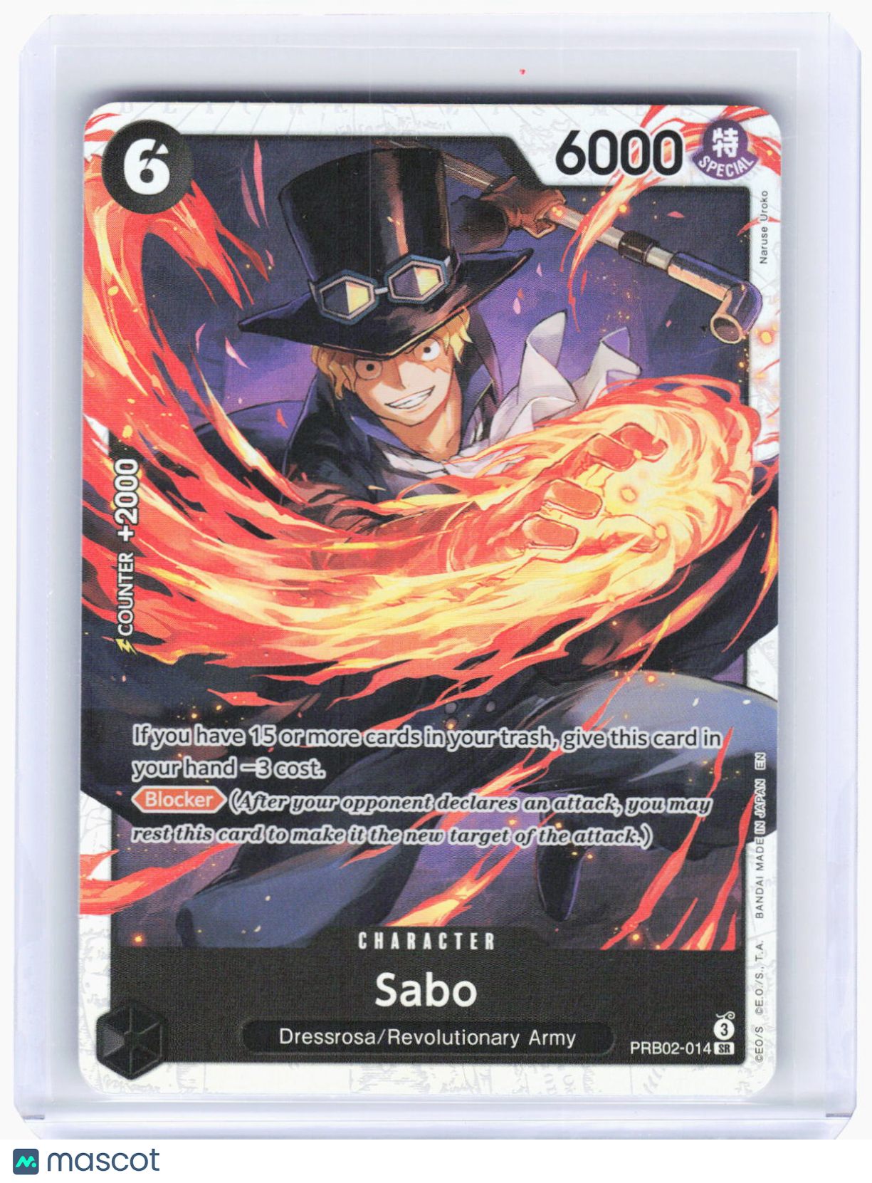 2024 One Piece Card Game—Sabo #PRB02-014 (PRB-02)—Super Rare Foil