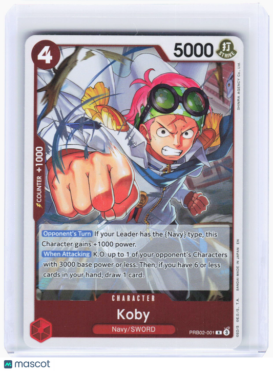 2024 One Piece Card Game—Koby #PRB02-001 (PRB-02)—Rare Foil