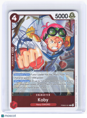 2024 One Piece Card Game—Koby #PRB02-001 (PRB-02)—Rare Foil