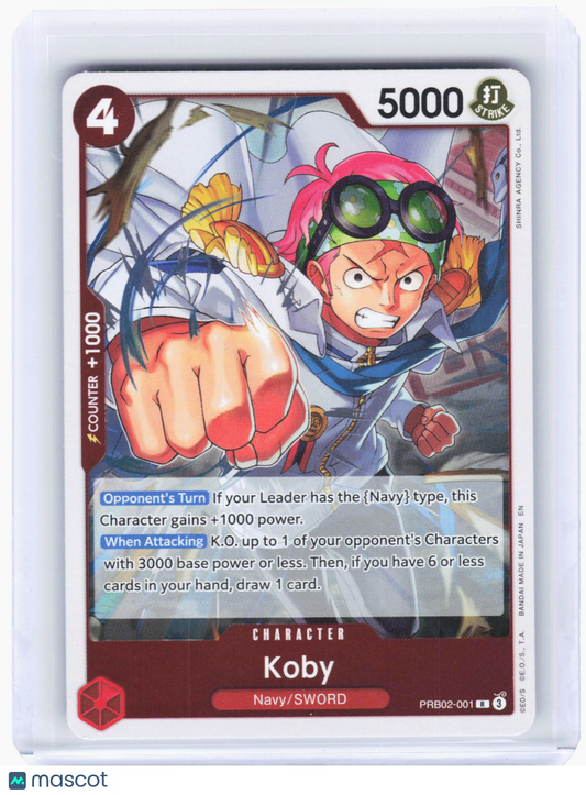 2024 One Piece Card Game—Koby #PRB02-001 (PRB-02)—Rare Foil