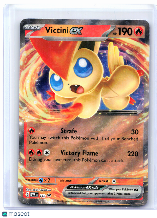 2024 Pokemon—Victini ex #142 Scarlet & Violet Promo—Black Star Promo Holo [LP]