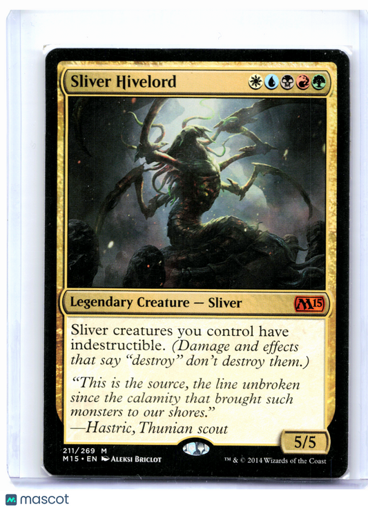 2014 Magic: The Gathering—Sliver Hivelord #211 Core Set 2015—Mythic Nonfoil