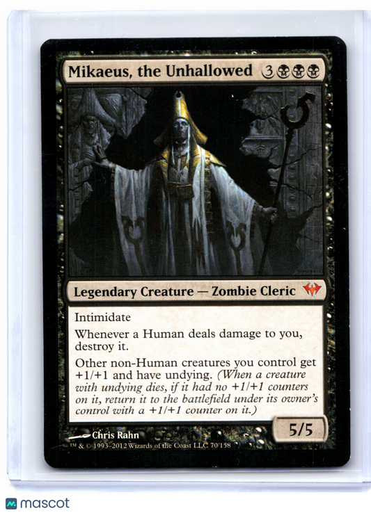 2012 Magic: TG—Mikaeus, the Unhallowed #70 Dark Ascension—Mythic Nonfoil