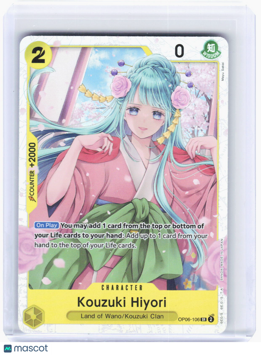 2024 One Piece Card Game—Kouzuki Hiyori #OP06-106 (OP06)—Super Rare Foil