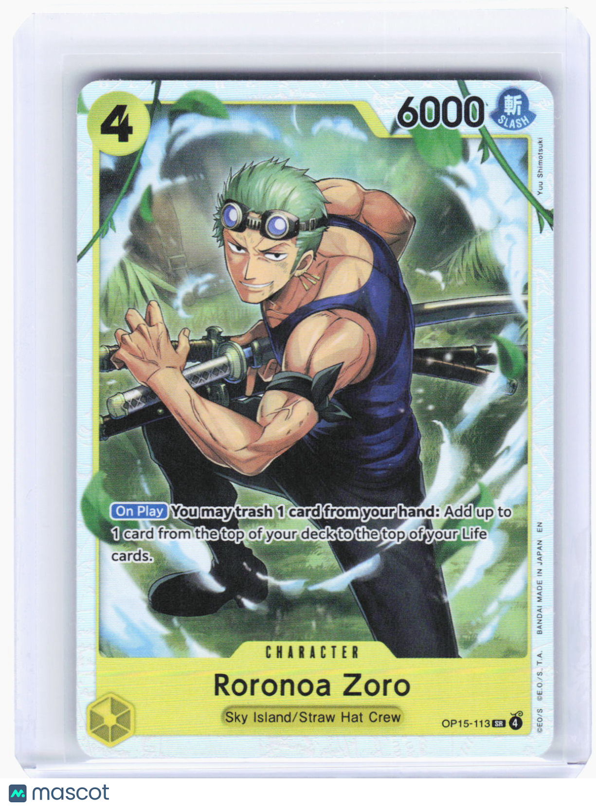 2023 One Piece TCG—Roronoa Zoro #OP15-113 (OP15-EB04)—Super Rare Foil