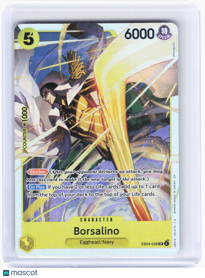 2024 One Piece Card Game—Borsalino #EB04-058 (OP15-EB04)—Super Rare Foil