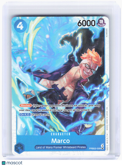 2024 One Piece Card Game—Marco #PRB02-008 (PRB-02)—Super Rare Foil