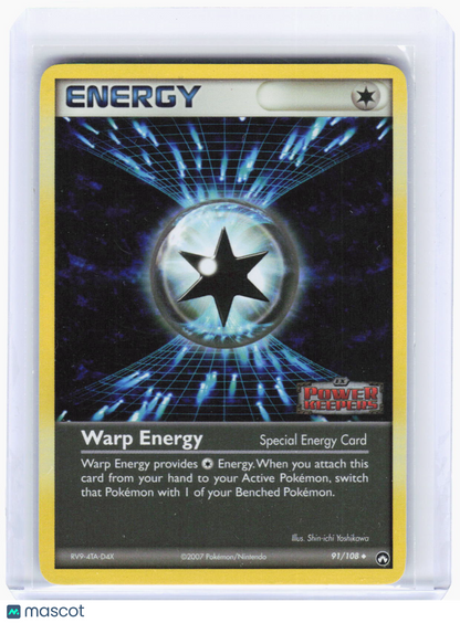 2007 Pokemon—Warp Energy #91/108 Power Keepers—Uncommon Reverse Holo (LP)