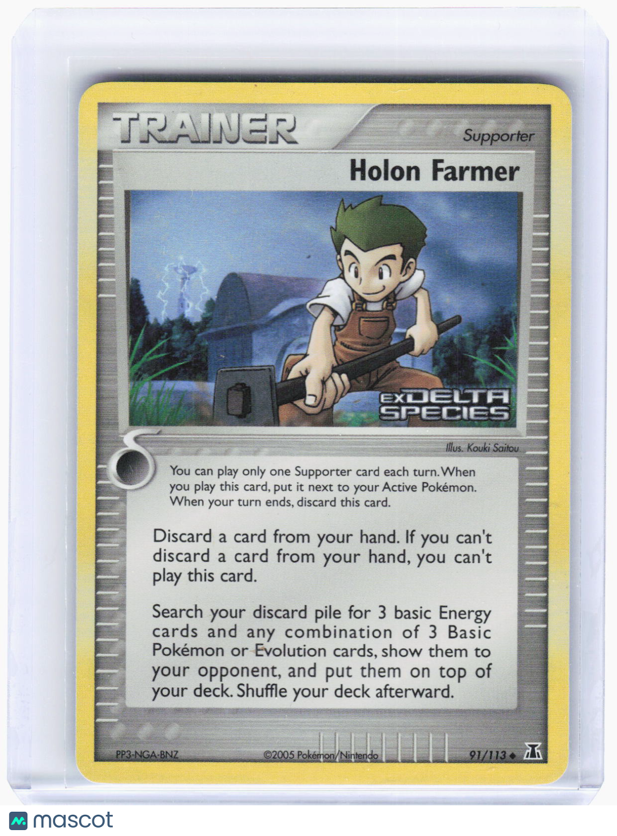 2007 Pokemon—Holon Farmer #91/113 Delta Species—Uncommon Reverse Holo (LP)