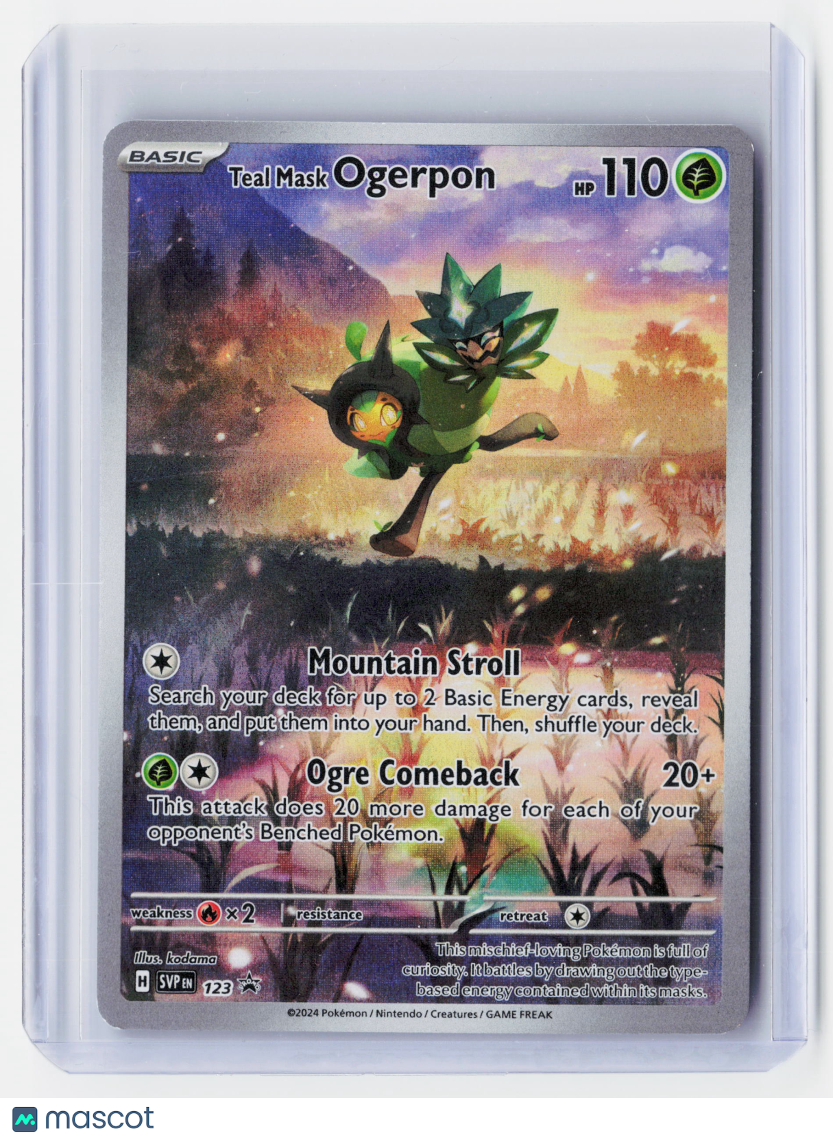 2024 Pokemon—Teal Mask Ogerpon #123-Scarlet & Violet—Black Star Promo Holo