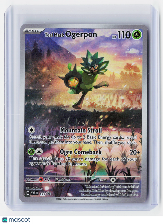 2024 Pokemon—Teal Mask Ogerpon #123-Scarlet & Violet—Black Star Promo Holo