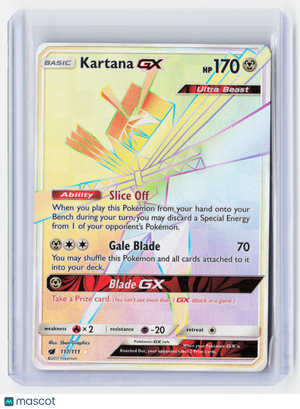 2017 Pokemon—Kartana GX (Secret) #117/111 Crimson Invasion—Holo [Lightly Played]