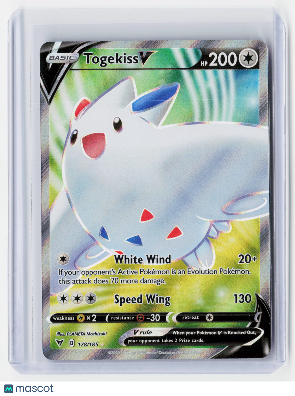 2020 Pokemon—Togekiss V (Full Art) #178/185 Vivid Voltage—Ultra Rare Holo