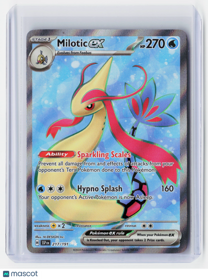 2024 Pokemon—Milotic ex #217/191-Surging Sparks—Secret Rare Holo
