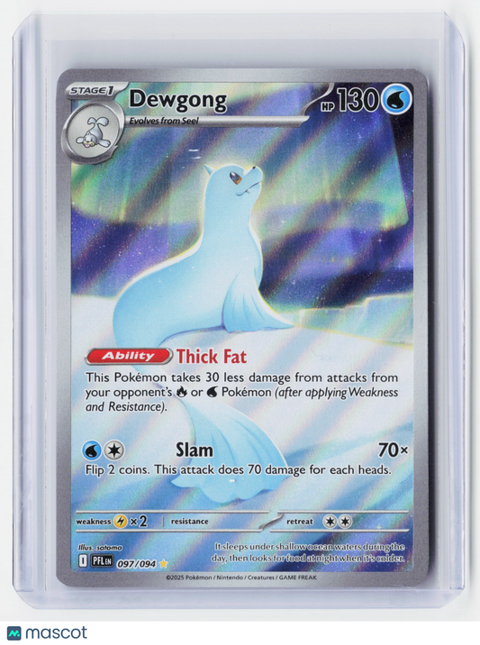 2025 Pokemon—Dewgong #97/94-Scarlet & Violet Phantasmal Flames—Secret Rare Holo