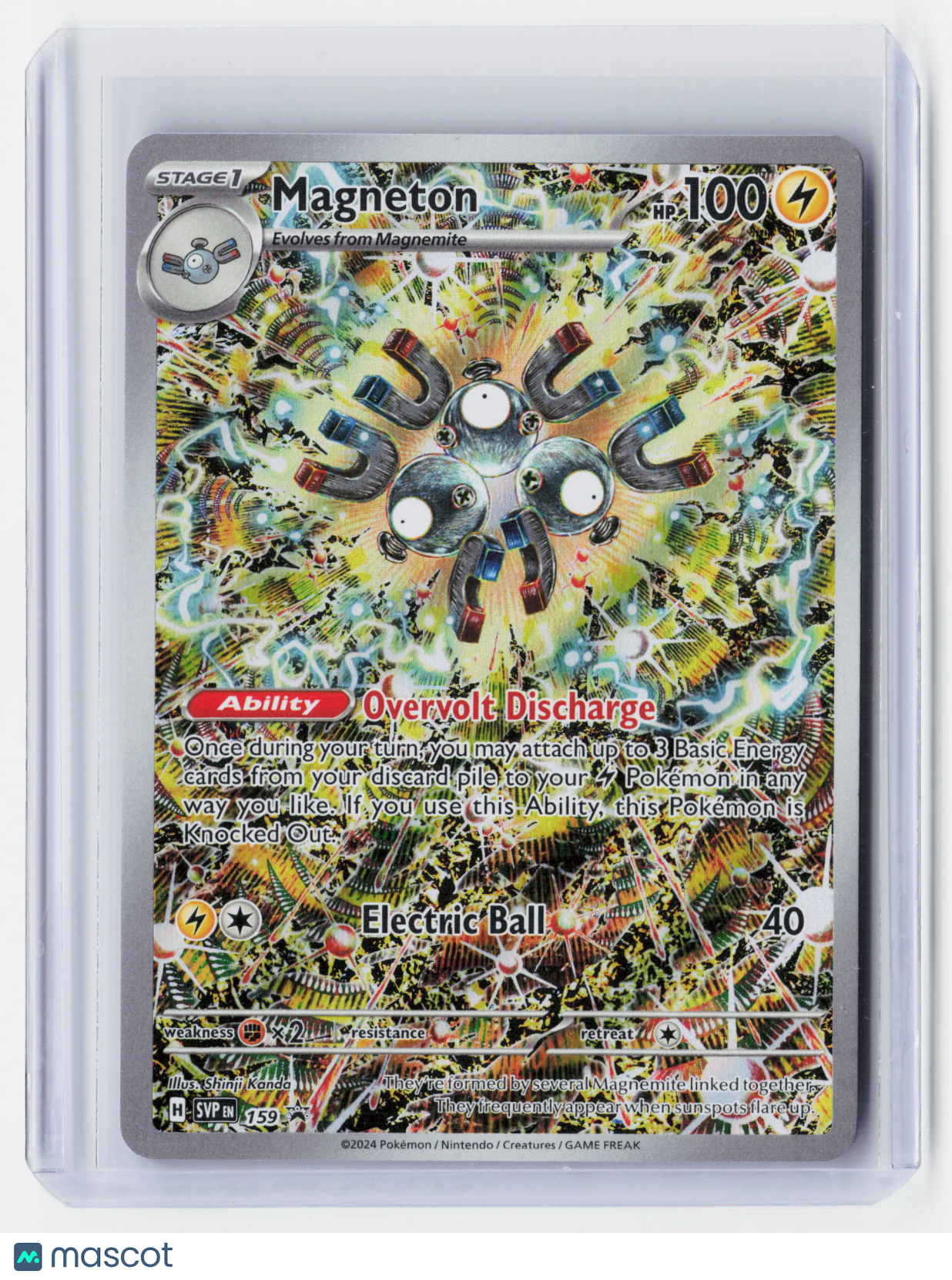 2024 Pokemon—Magneton #159-Surging Sparks—Black Star Promo Holo