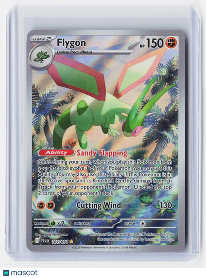 2025 Pokemon—Flygon #101/94-Scarlet & Violet Phantasmal Flames—Secret Rare Holo