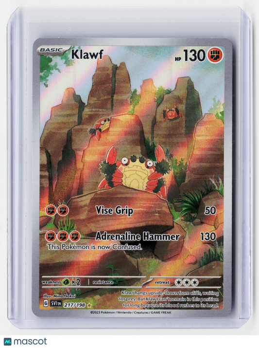 2023 Pokemon—Klawf #217/198-Scarlet & Violet—Secret Rare Holo