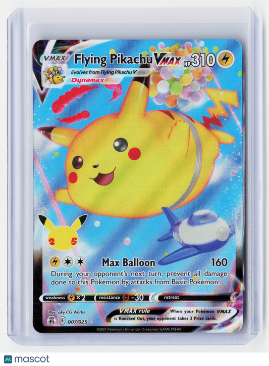 2021 Pokemon—Flying Pikachu VMAX #7/25-Celebrations— Holo