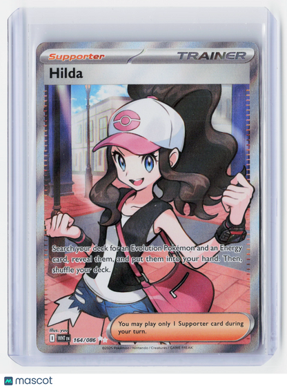 2025 Pokemon—Hilda #164/86-Scarlet & Violet White Flare—Secret Rare Holo