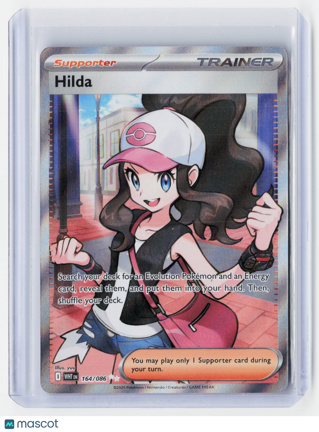 2025 Pokemon—Hilda #164/086 White Flare—Ultra Rare Holo
