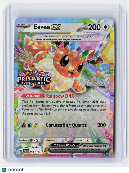 2025 Pokemon—Eevee EX #75/131-Prismatic Evolutions—Double Rare Holo