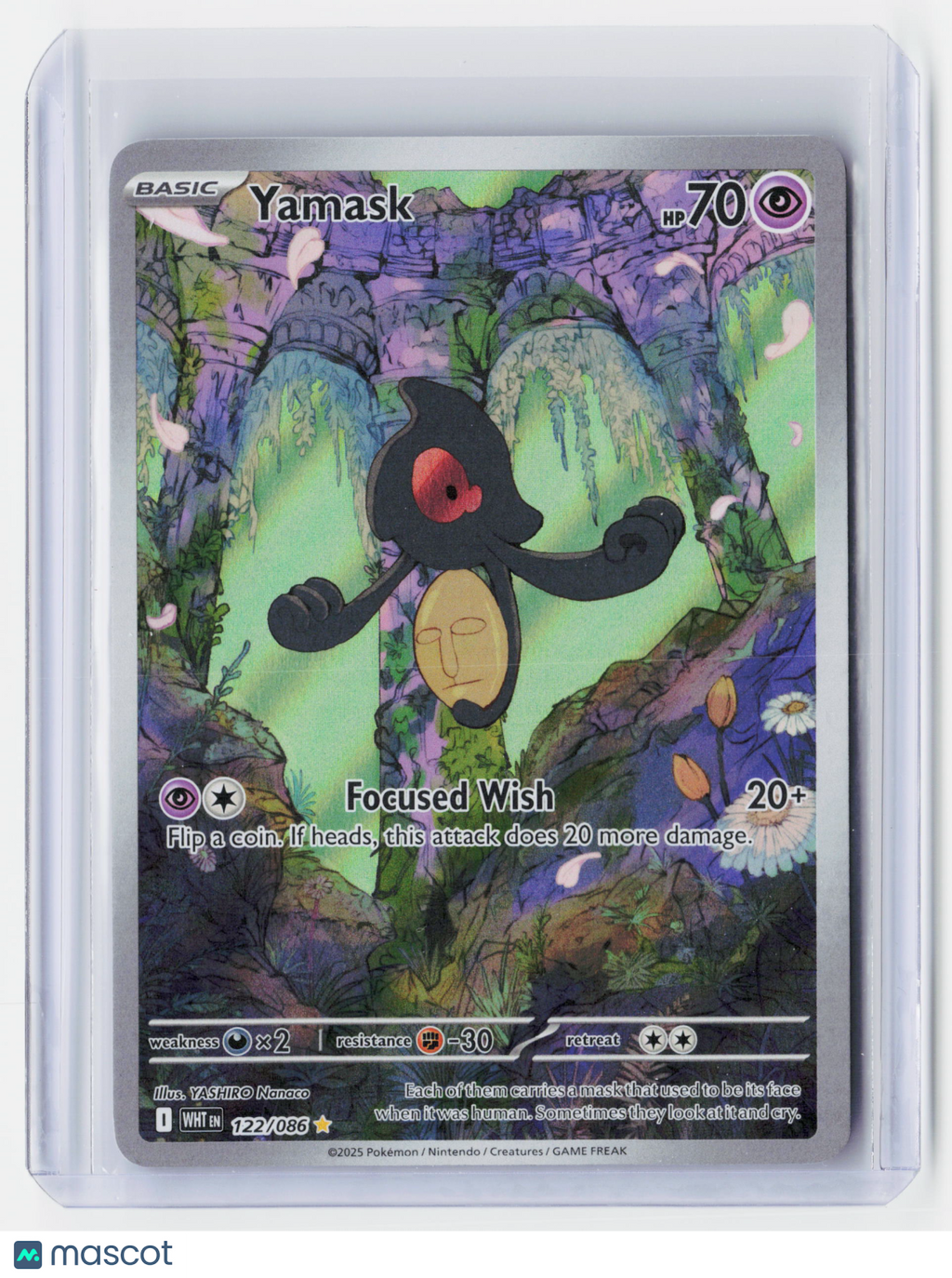 2025 Pokemon—Yamask #122/086 White Flare—Illustration Foil